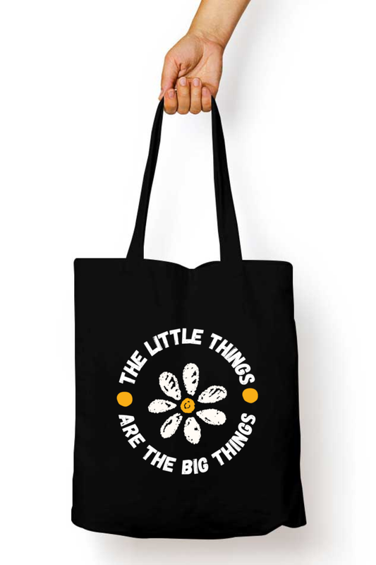 Little Things, Big Things - Canvas Tote bag with Zipper