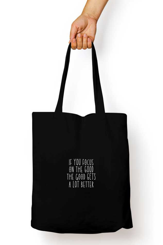 Focus on Good - Canvas Tote Bag with Zipper