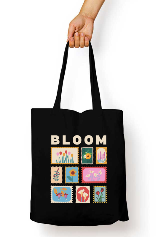 Bloom - Canvas Tote Bag with Zipper