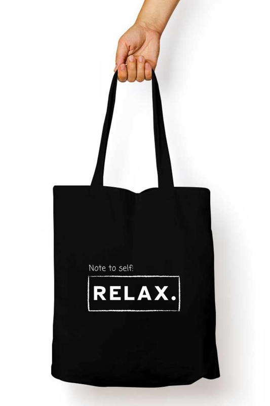 Relax - Canvas Tote Bag with Zipper